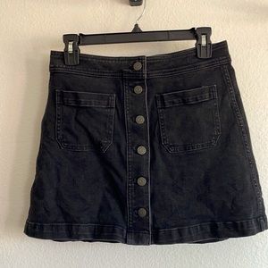 Madewell Black Denim Skirt size 4